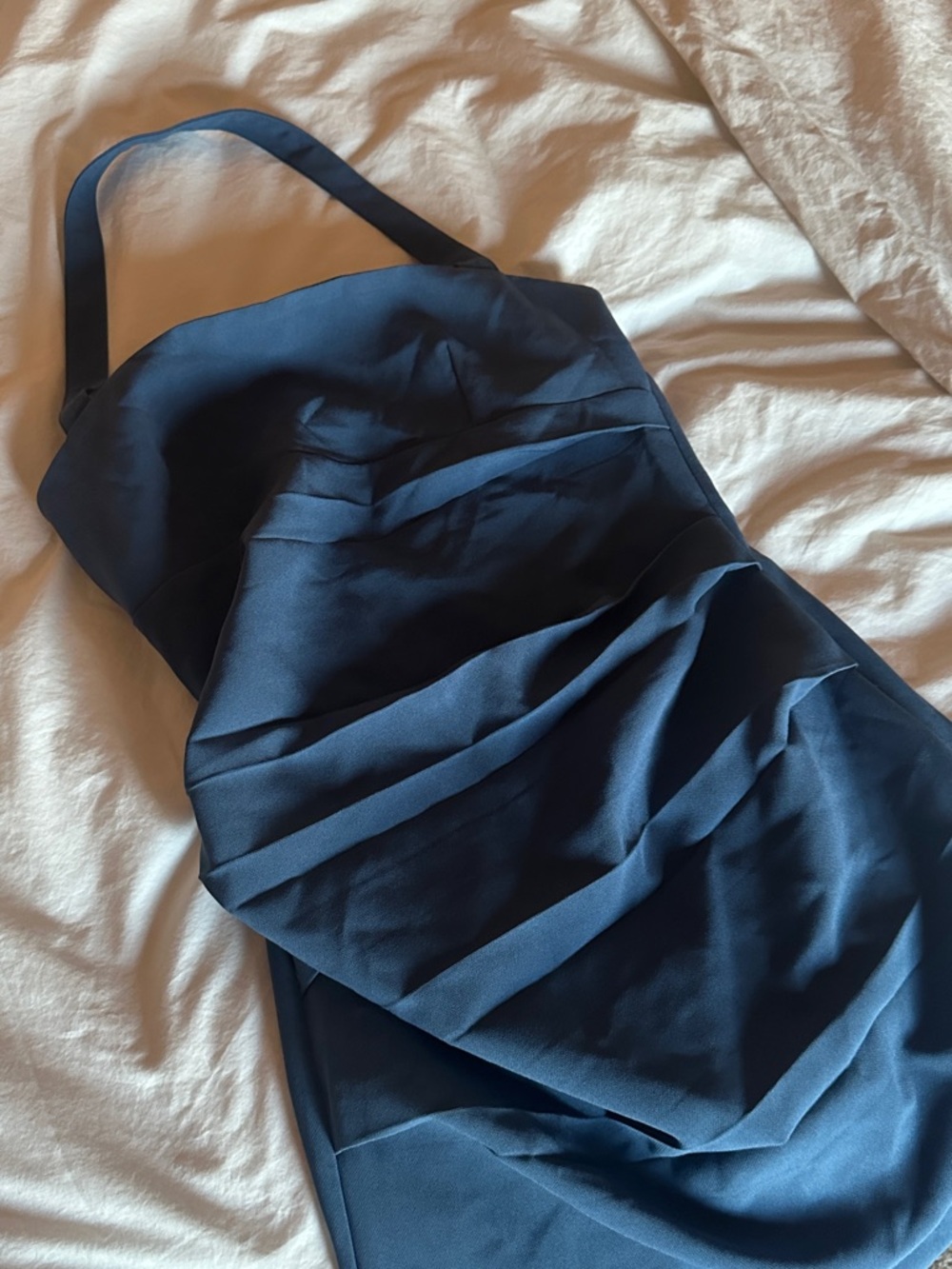 Lioness Navy Halter Pleated Maxi Dress